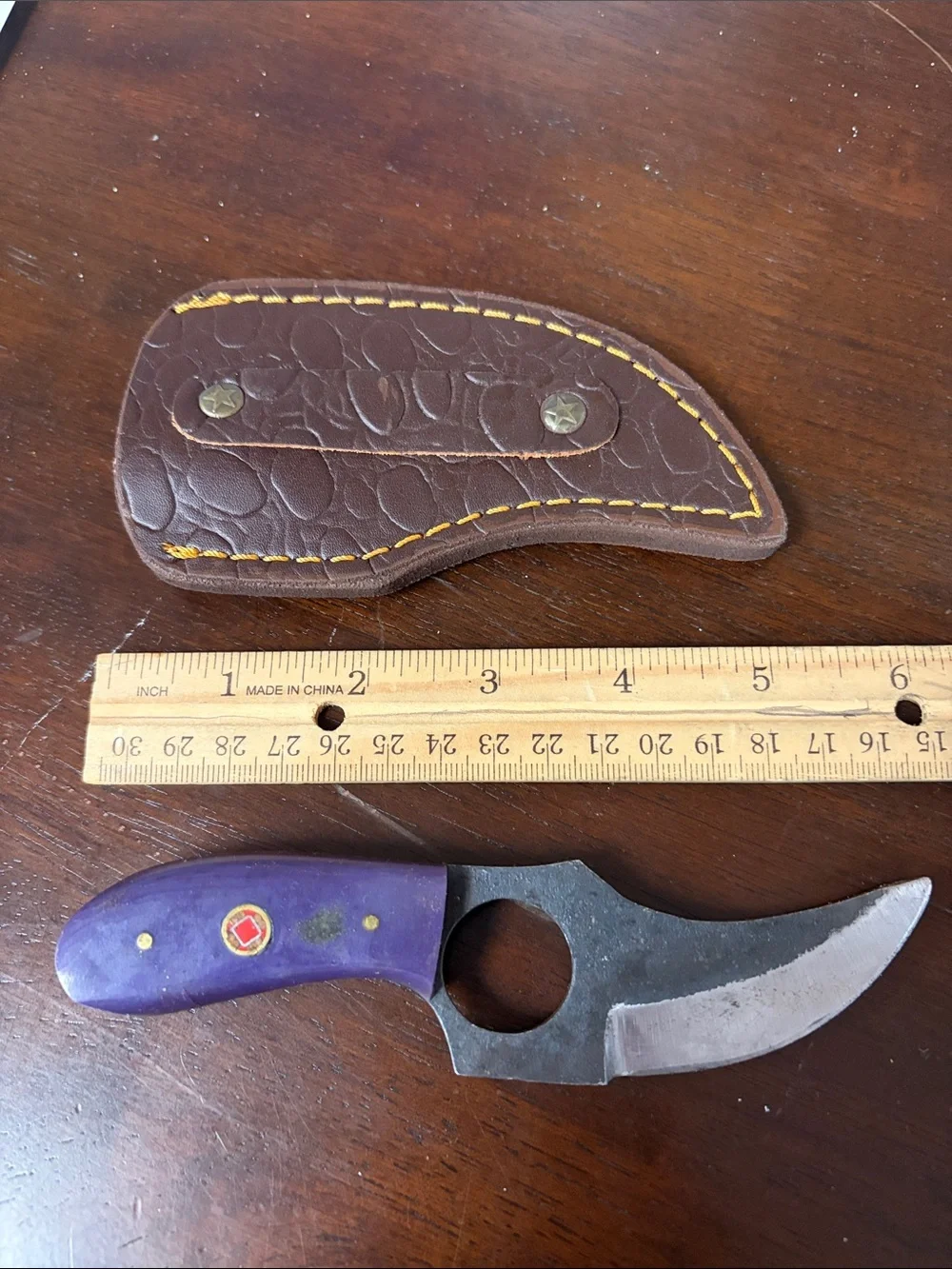 Hand crafted Multi-Color Short Skinner Knife